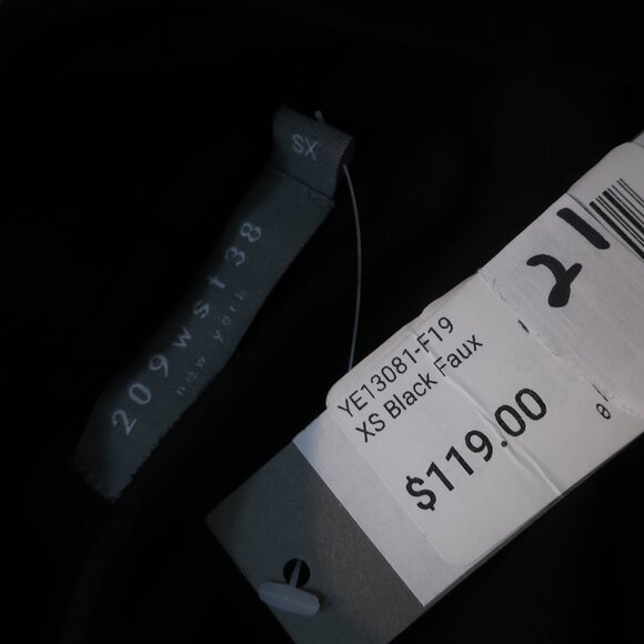 NWT Womens 209 wst 38 New York Black Faux Suede Long Semi Zip Vest/Dress XS - Picture 8 of 8